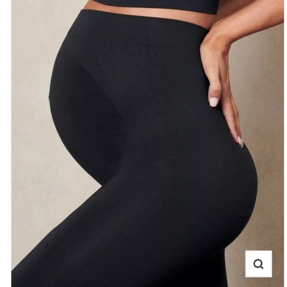 BLANQI Small Everyday Maternity Support Leggings Belly Support Black Solid - Picture 3 of 8